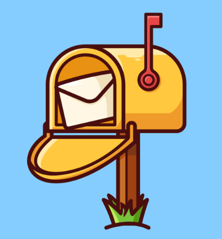 An open mailbox with a letter inside